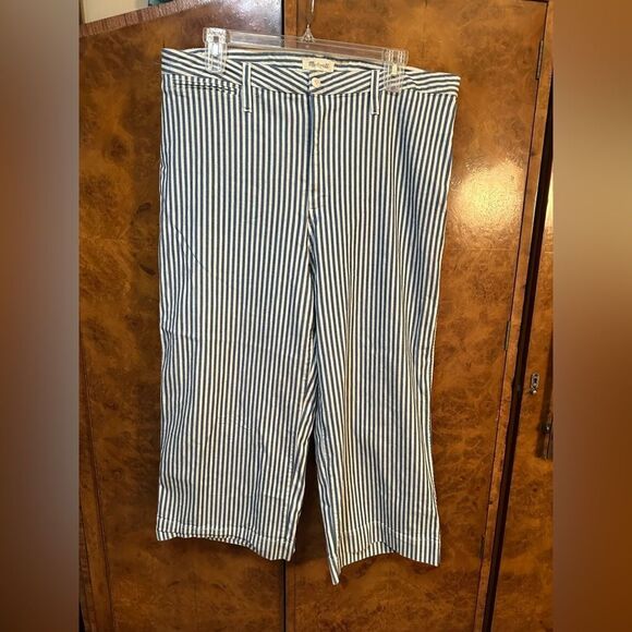 Madewell Blue Striped Pants - - Picture 1 of 7